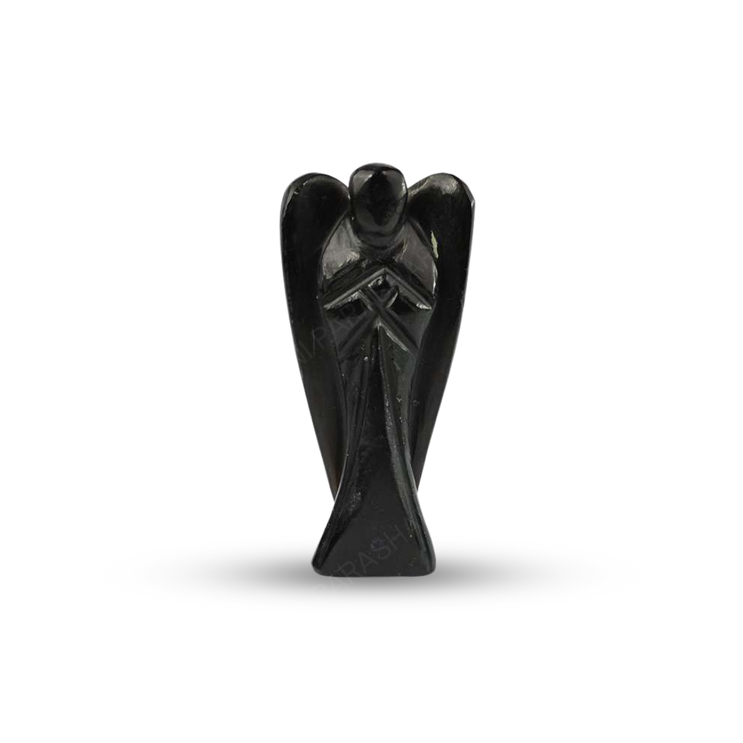 Black Tourmaline Crystal Angel 2 Inch
