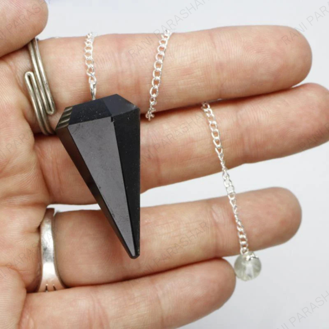 Black Tourmaline Crystal Pendulum