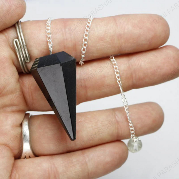 Black Tourmaline Crystal Pendulum
