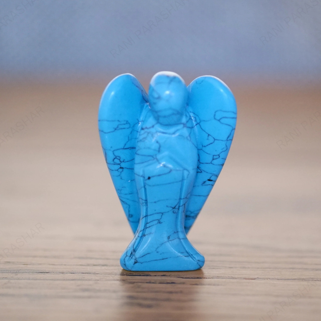 Turquoise Crystal Angel 2 Inch