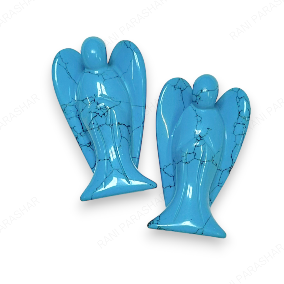 Turquoise Crystal Angel 2 Inch