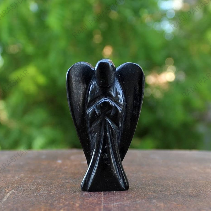 Black Suleimani Crystal Angel 2 Inch