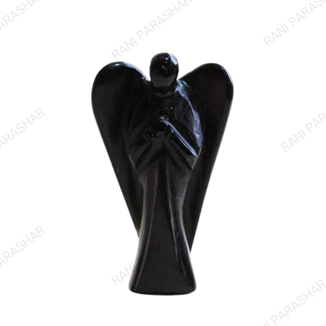 Black Suleimani Crystal Angel 2 Inch