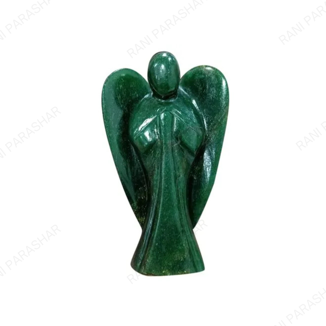 Green Jade Crystal Angel 2 Inch
