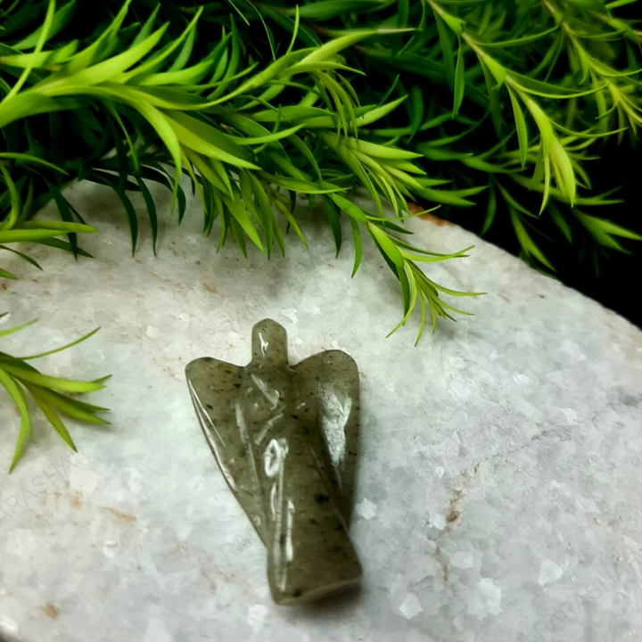 Green Jade Crystal Angel 2 Inch