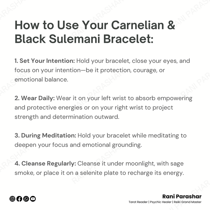 Carnelian & Black Sulemani Bracelet
