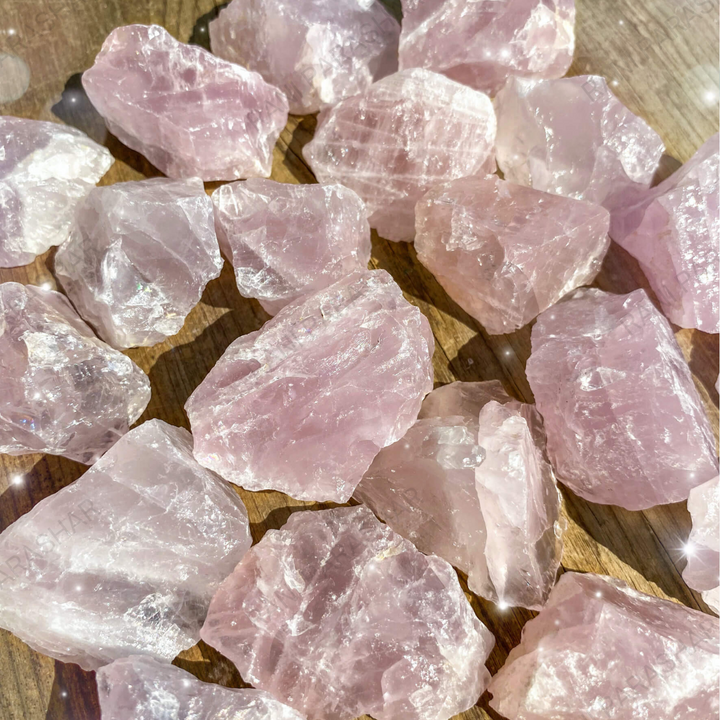 Rose Quartz Raw Tumble Stone 2Pcs