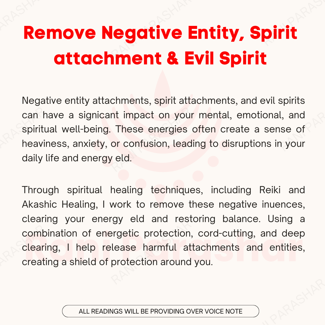 Remove Negative Entity, Spirit attachment & Evil Spirit (Charges Depends On Your Problem)  *(𝗧𝗵𝗶𝘀 𝗖𝗼𝘀𝘁 𝗢𝗻𝗹𝘆 𝗙𝗼𝗿 𝟭 𝗠𝗼𝗻𝘁𝗵 𝗦𝗲𝘀𝘀𝗶𝗼𝗻)
