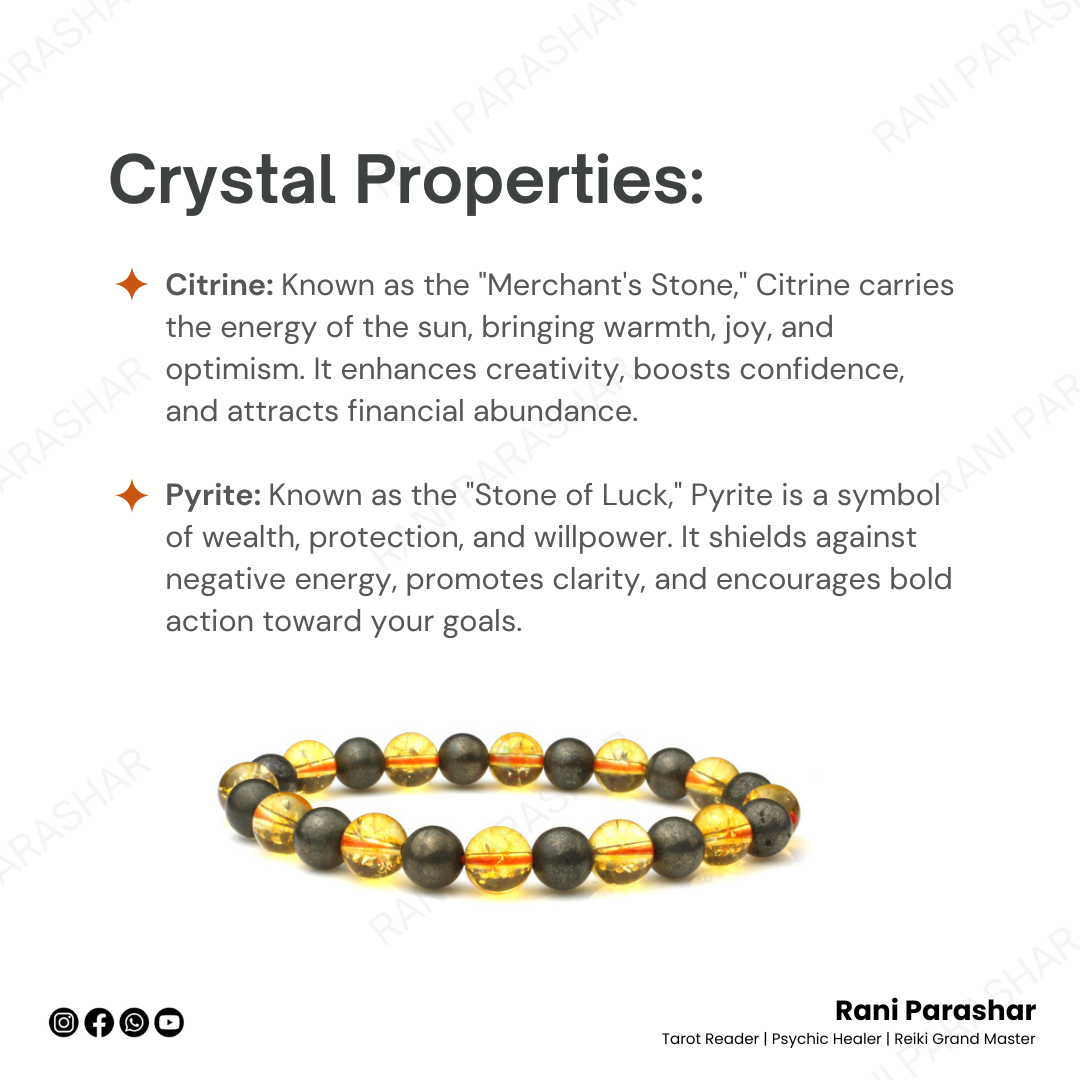 Citrine & Pyrite Bracelet