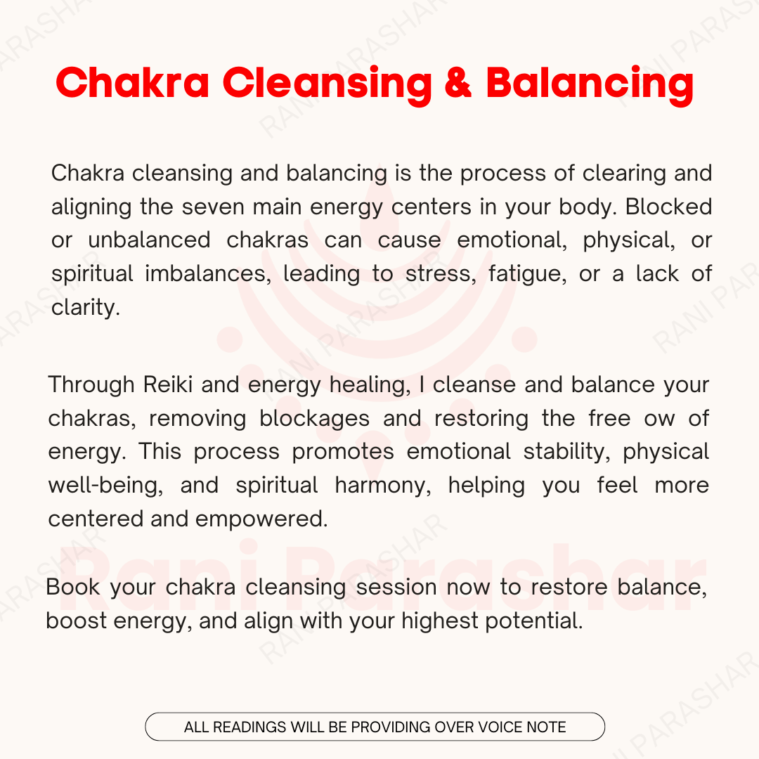 Chakra cleansing & Balancing (14 Days)