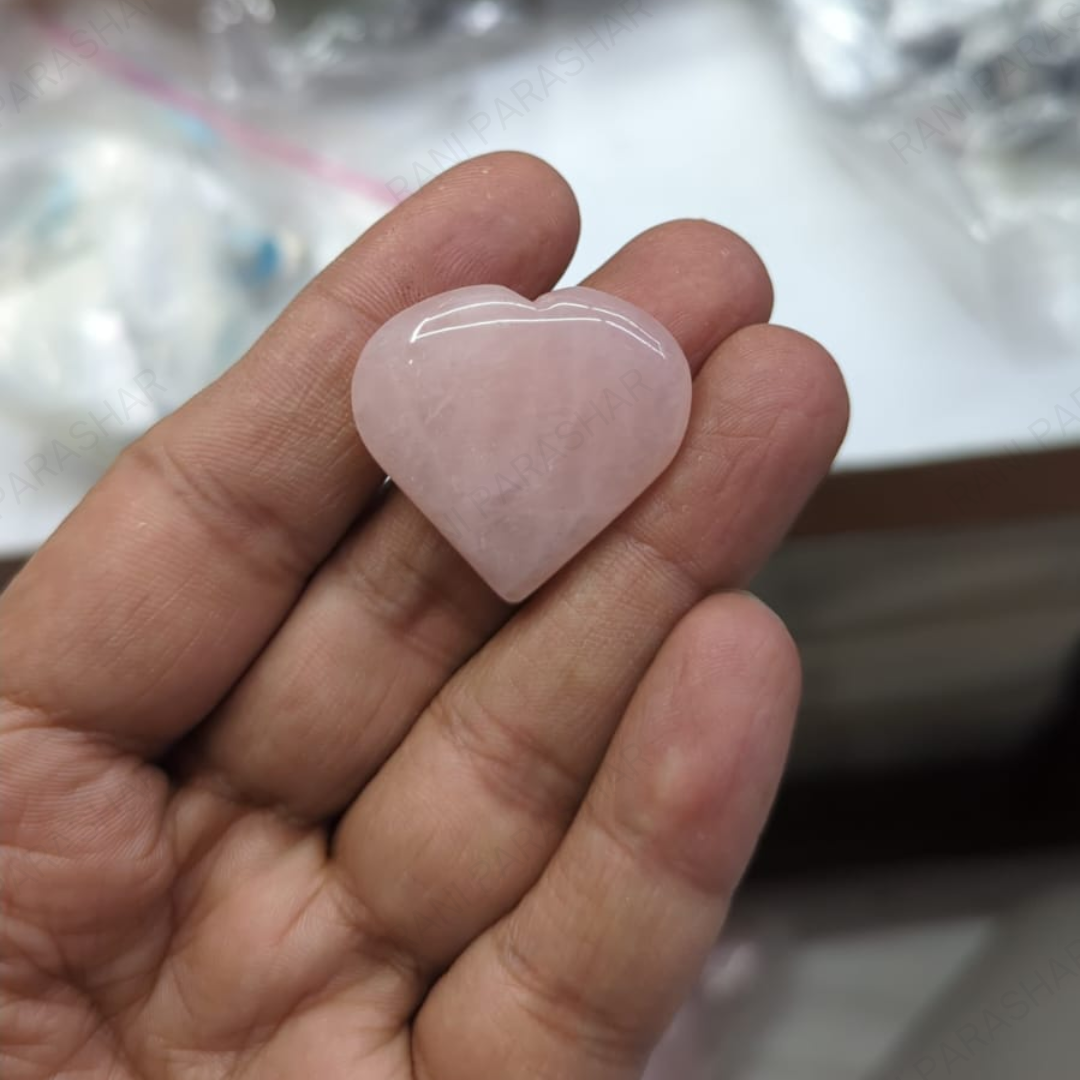 Rose Quartz Heart Shape Stone