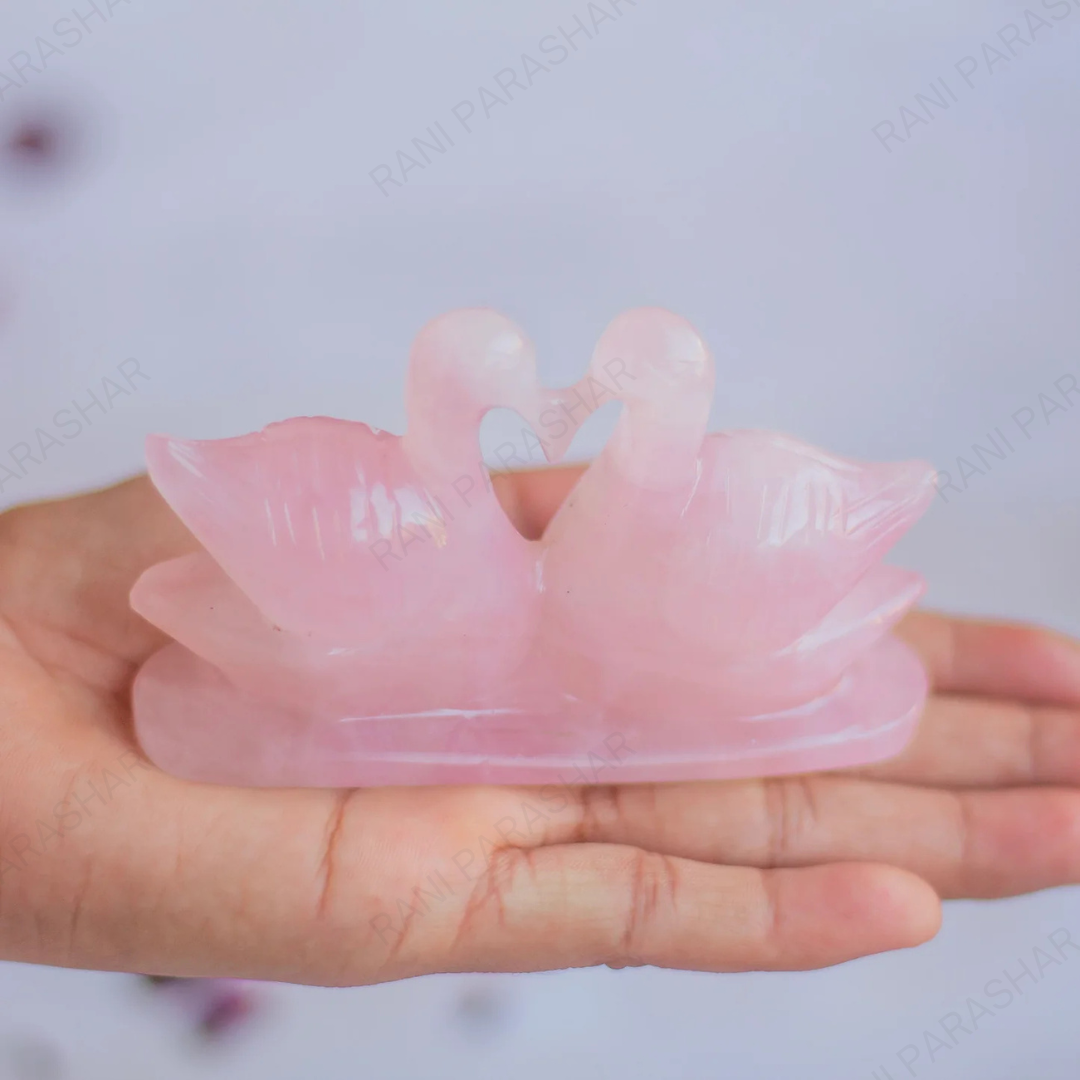 Rose Quartz Mandarin Duck (Relationship or Love)