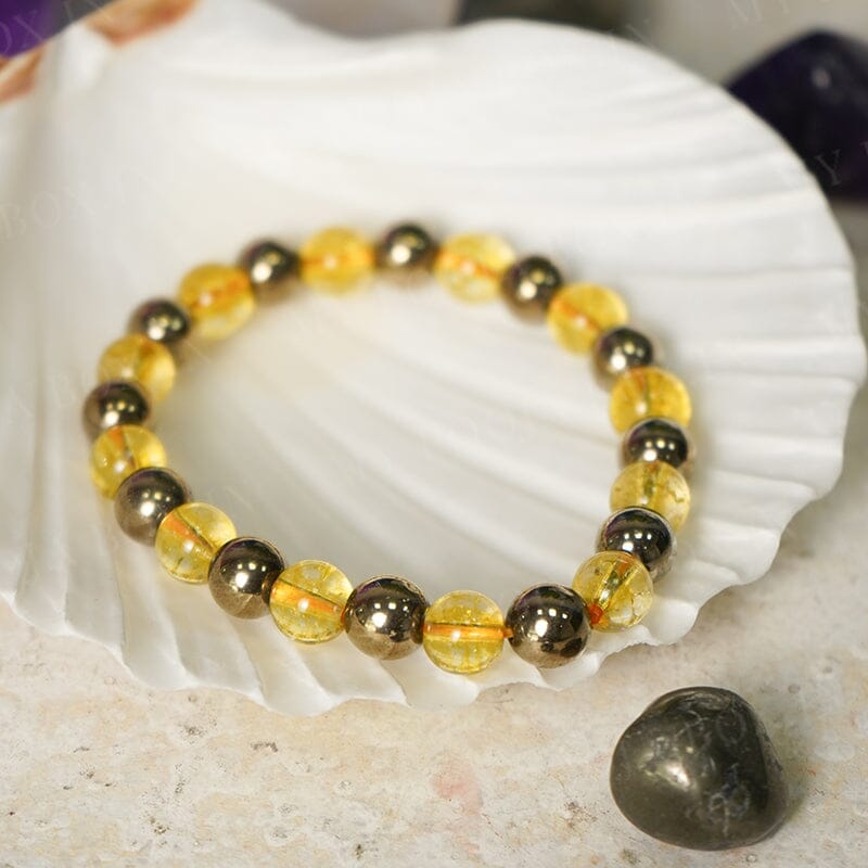 Citrine & Pyrite Bracelet