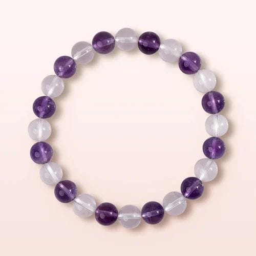 Amethyst & Clear Quartz Bracelet